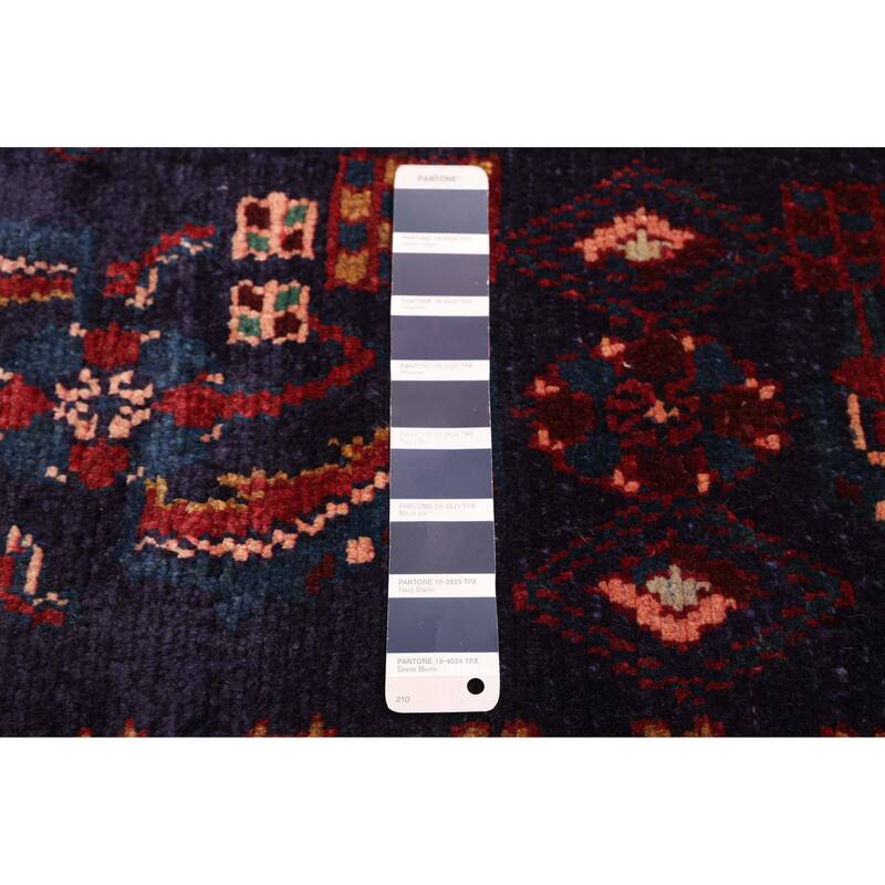 ECARPETGALLERY Hand-knotted Andelz Dark Navy Wool Rug - 4'1 x 10'2