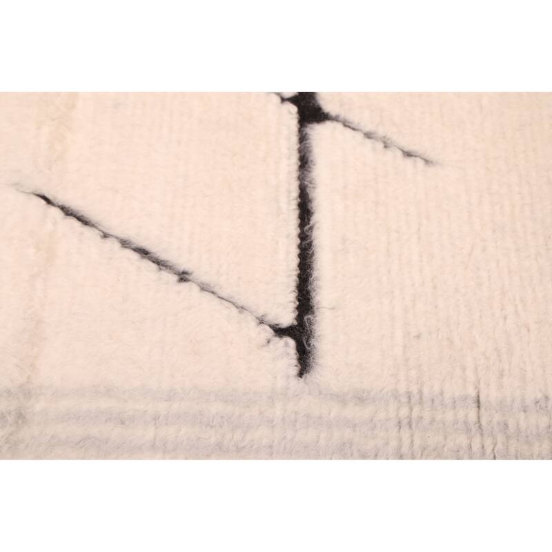 ECARPETGALLERY Hand-knotted Tangier Ivory Wool Rug - 5'3 x 7'8