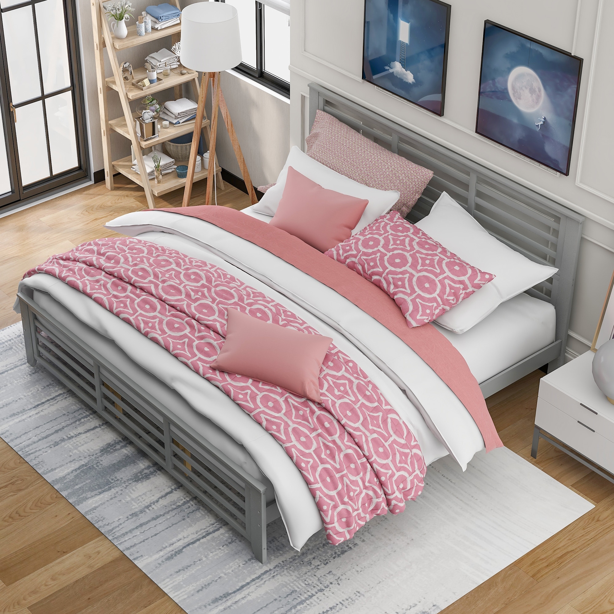 King size cheap open frame headboard