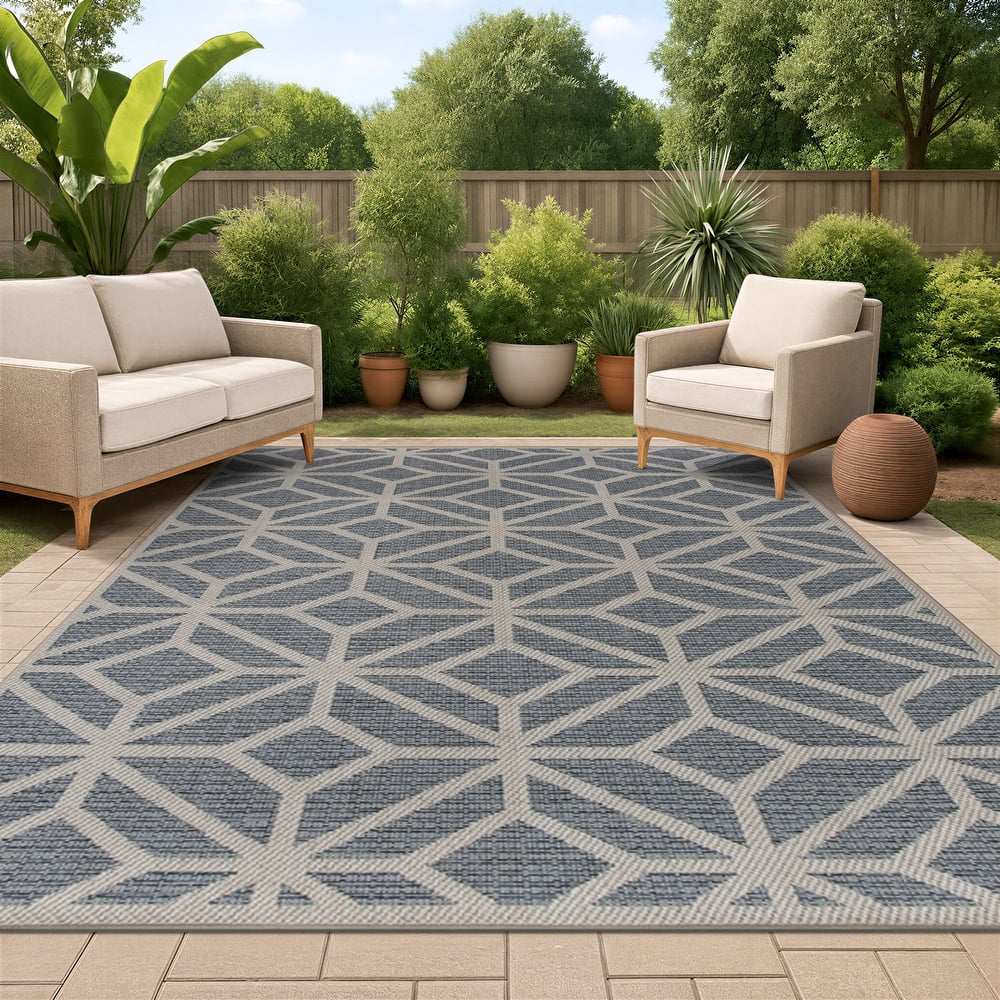 World Rug Gallery Contemporary Floral Indoor/Outdoor Area Rug