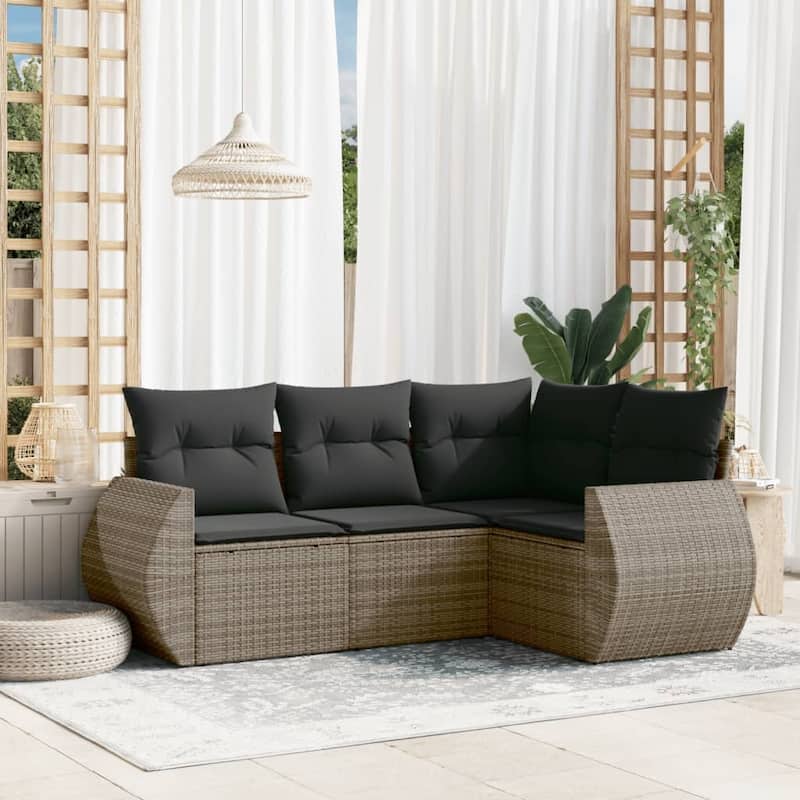 vidaXL Garden Sofa Set - Grey With table