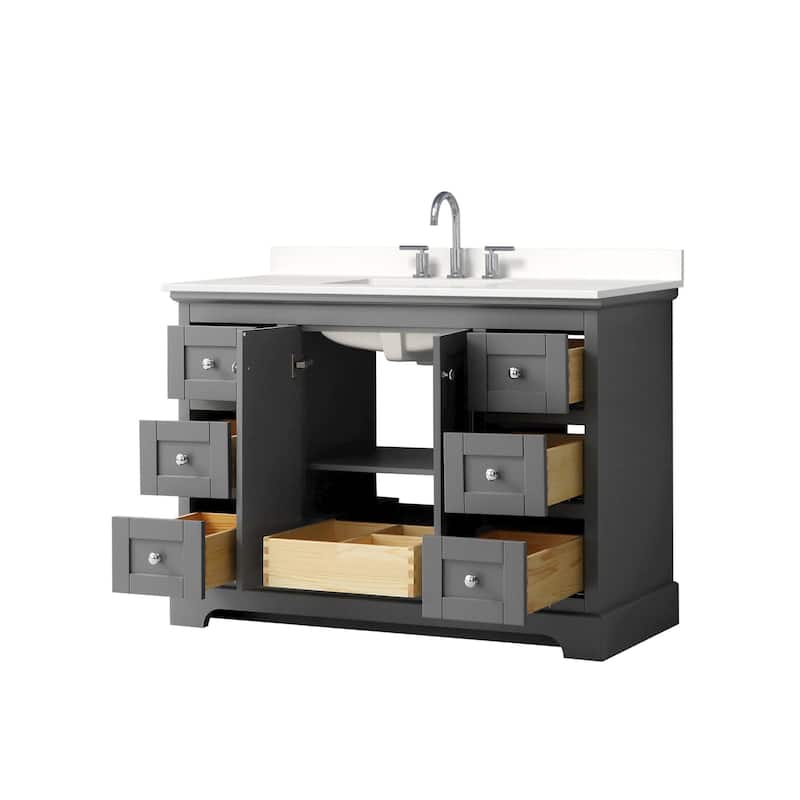 Wyndham Collection WCV232348S-QTZ-US3MXX Avery 48" Free Standing