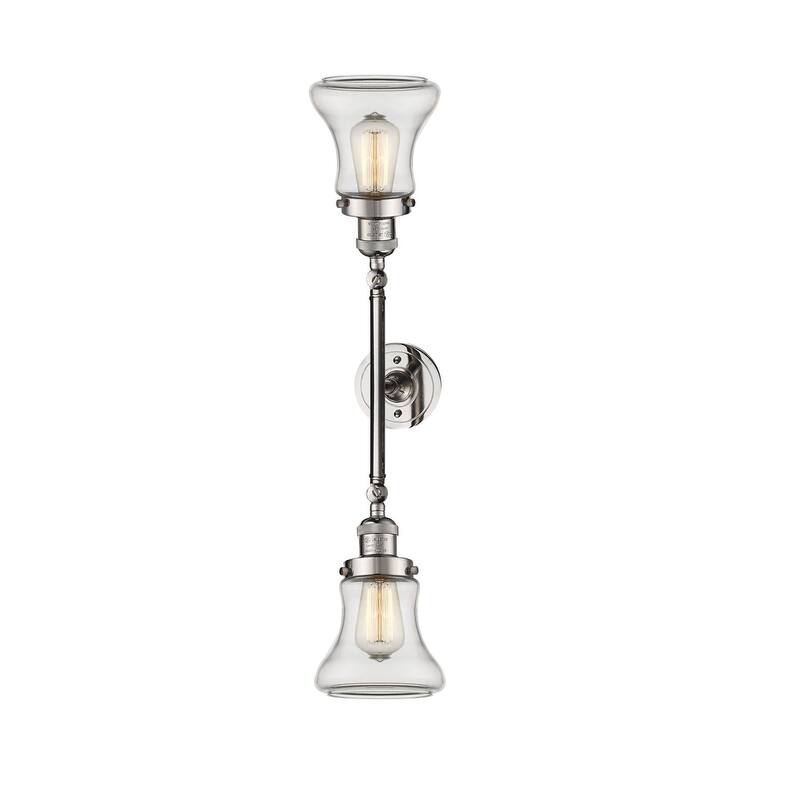 Innovations Lighting Bellmont 2 Light 24" Wide Bathroom Vanity Light - Polished Nickel / Clear