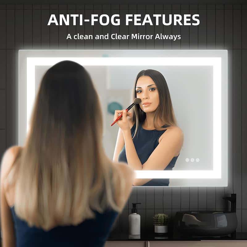 LED Bathroom Mirror with Front and Backlight