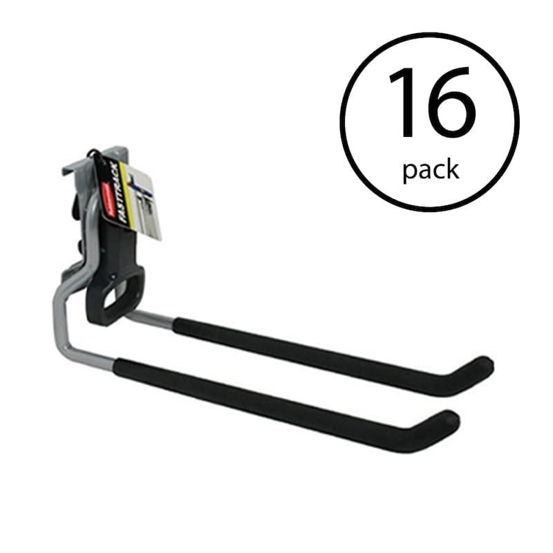 Rubbermaid Fast Track Wall Mounted Garage Storage Utility Multi Hook (16 Pack) - 1.78