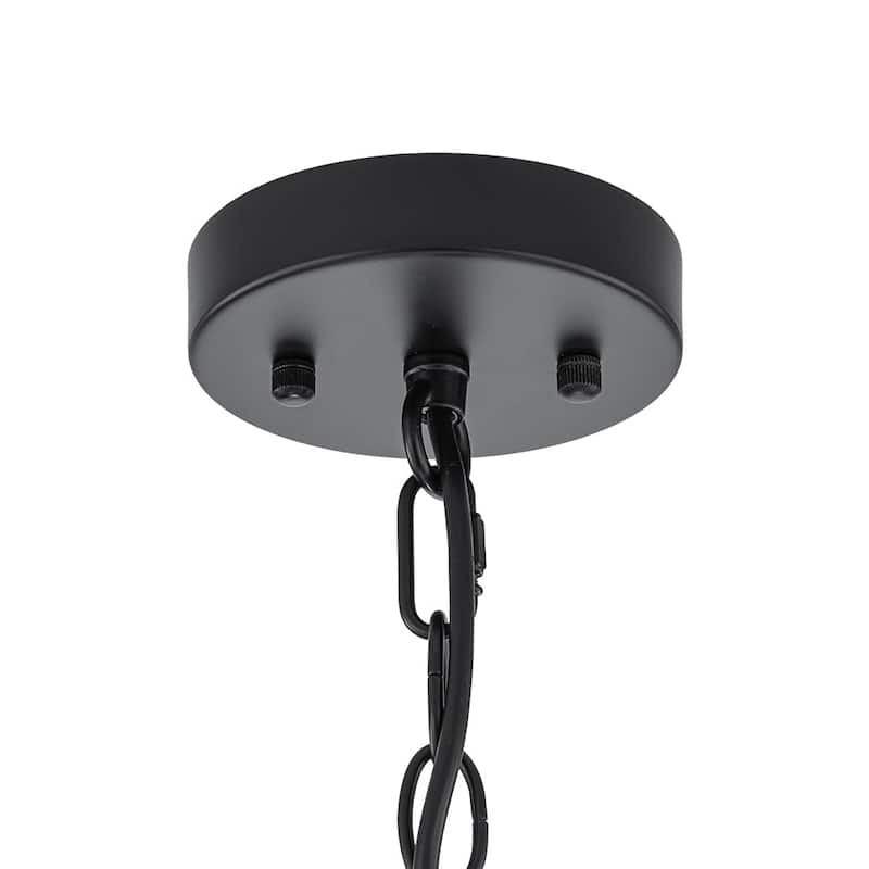 5-Light Tiered Water Glass Round Semi Flush Chandelier