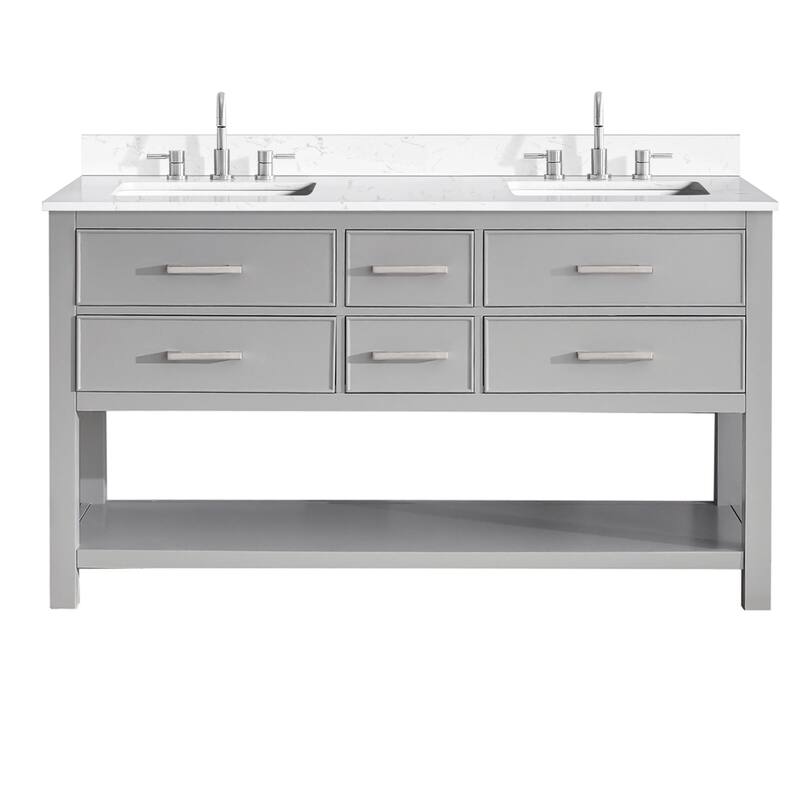 Avanity BROOKS-VS61-E Brooks 61" Free Standing Double Basin Vanity Set - Chilled Gray
