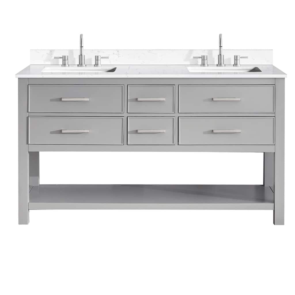 Avanity BROOKS-VS61-E Brooks 60" Free Standing Double Basin Vanity Set