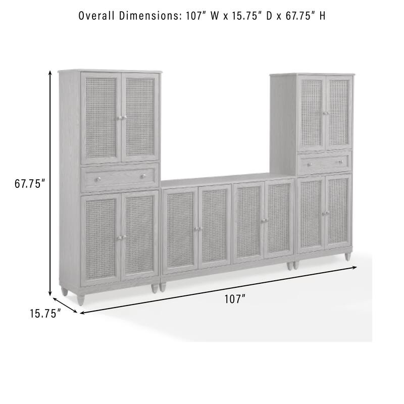 Katia 3-Piece Sideboard And Pantry Set