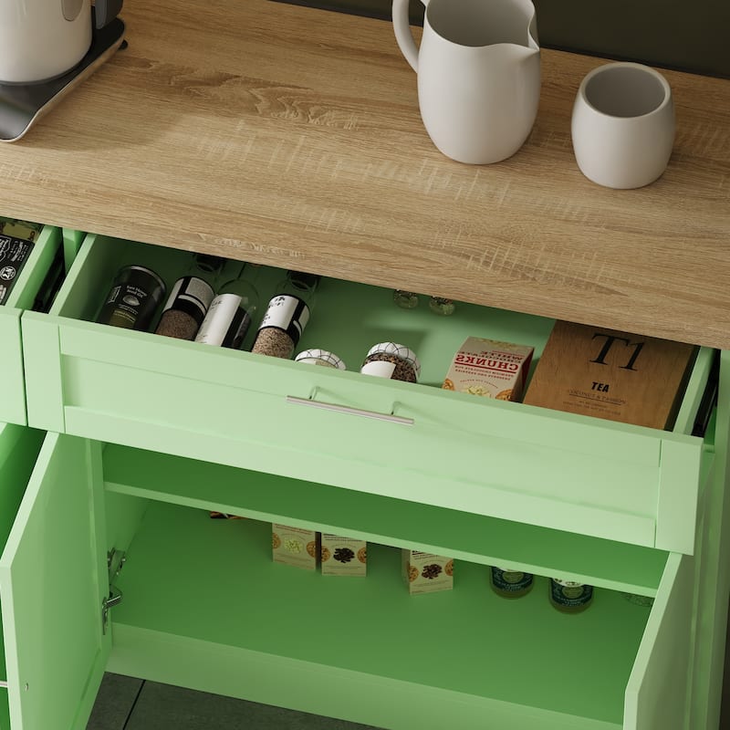2 Piece Modular Closet Storage Set with Floor and Wall Cabinets Pantry