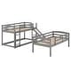 preview thumbnail 7 of 7, Twin over Twin Unique Adjustable Triple Bunk Bed with Slide and Ladder