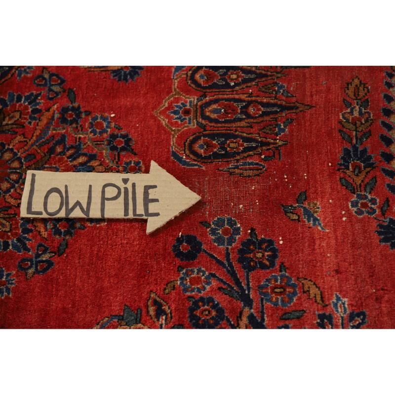 Hand Knotted Oriental 100% Wool Carpet Traditional All-Over Oranges & Rust Kashan Area Rug - 13' 11'' X 10' 0''