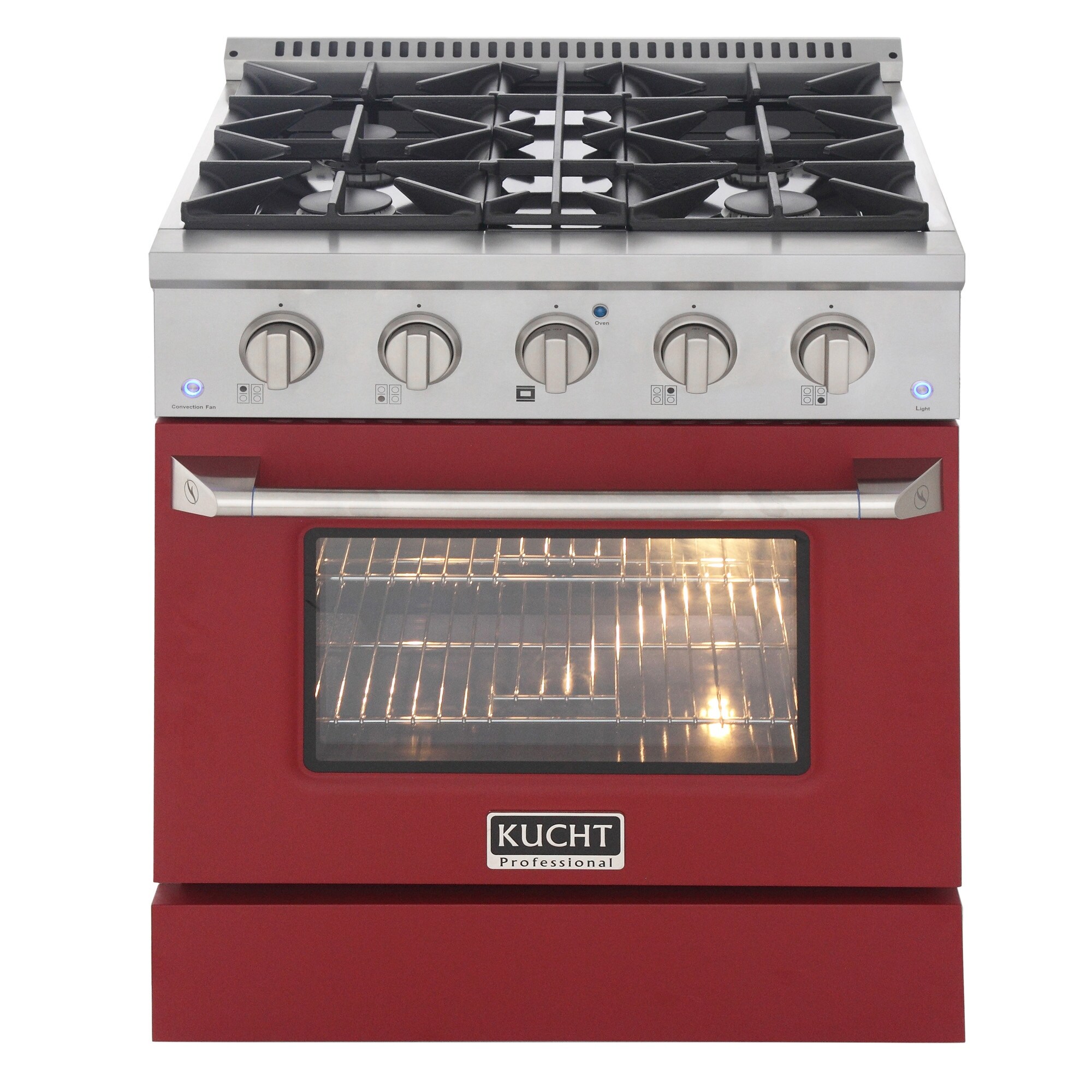 KUCHT 30 in. 4.2 cu. ft. Dual Fuel Range for Propane Gas with Sealed Burners and Convection Oven with Optional Color Door