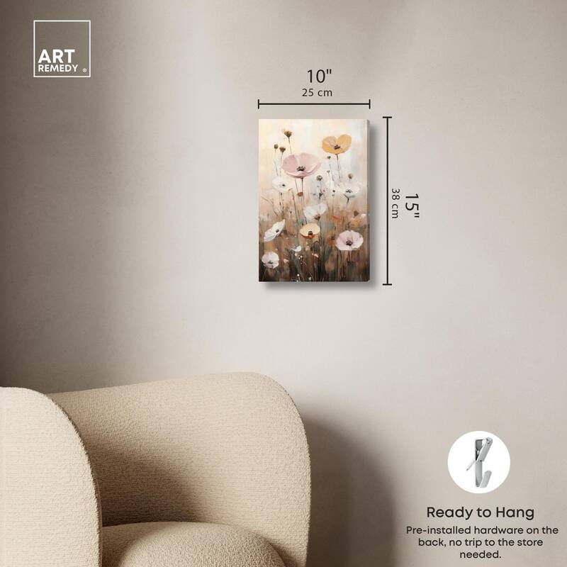 Delicate Flowers in Bloom Canvas by Art Remedy, Gallery Wrapped