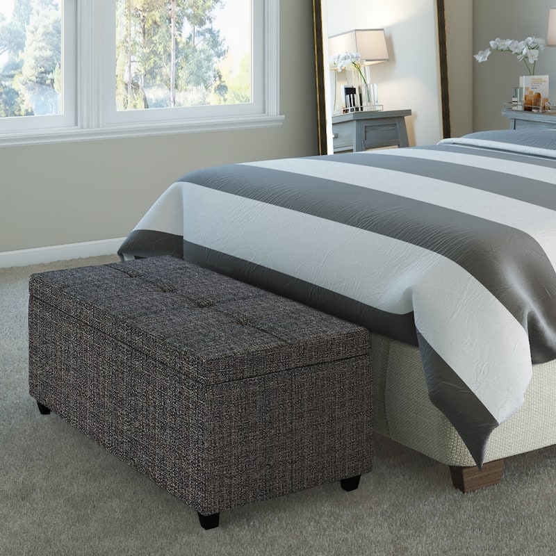 WYNDENHALL Cambridge 48 inch Wide Contemporary Rectangle Storage Ottoman