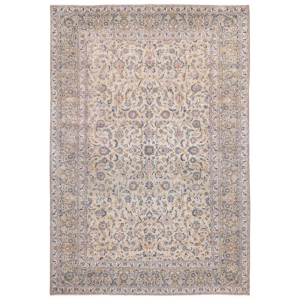 ECARPETGALLERY Hand-knotted Antalya Vintage Sage Wool Rug - 8'10 x 13'0