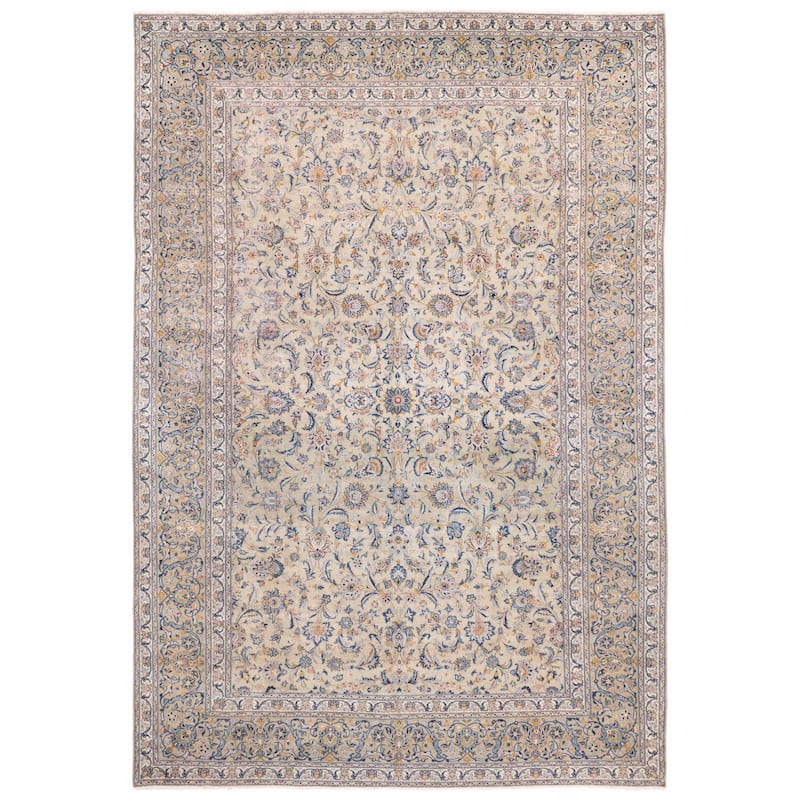 ECARPETGALLERY Hand-knotted Antalya Vintage Sage Wool Rug - 8'10 x 13'0