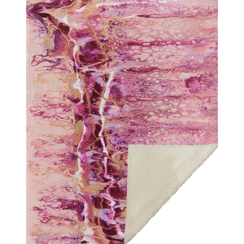 Premium Machine Washable ASB61 Abstract Modern Sherpa Throw Blanket