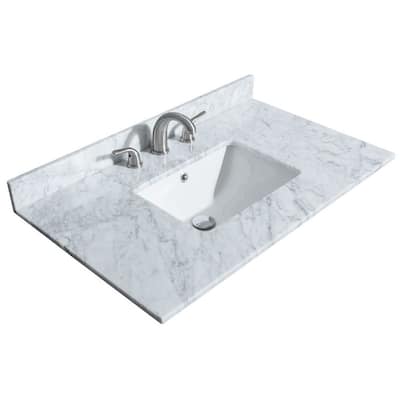 Wyndham Collection 36" Single Vanity Top with Undermount Rectangular