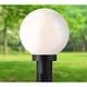 preview thumbnail 5 of 3, Westinghouse Lighting One Light Outdoor Polycarbonate Post-Top Fixture, Black Finish, Opal Acrylic Globe - 1-Light