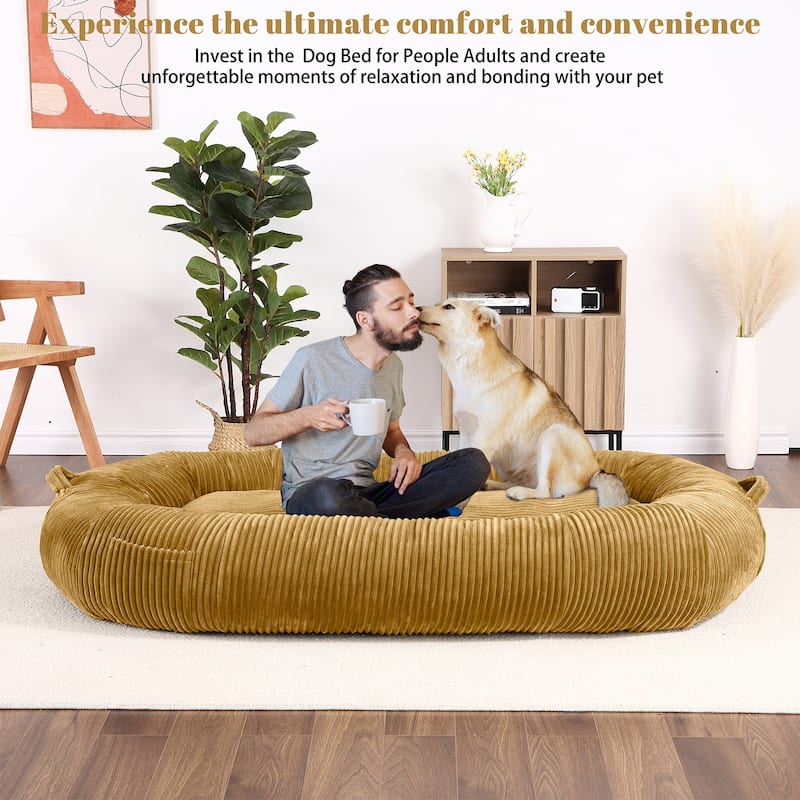 Eie Giant Dog Bed Washable Human Size Bed With Removable Cover