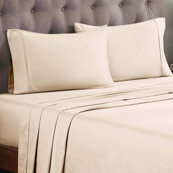 Superior Egyptian Cotton 300 Thread Count Solid Deep Pocket Sheet Set - King - Ivory
