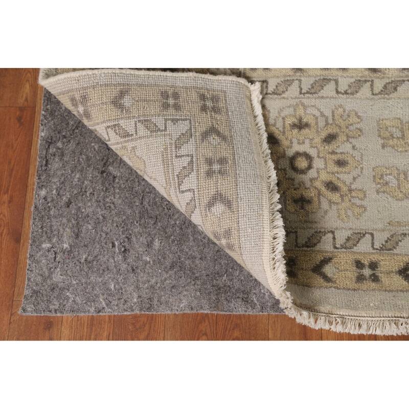 Transitional Oushak Area Rug Hand-Knotted Oriental Wool Carpet - 9'0"x 11'11"