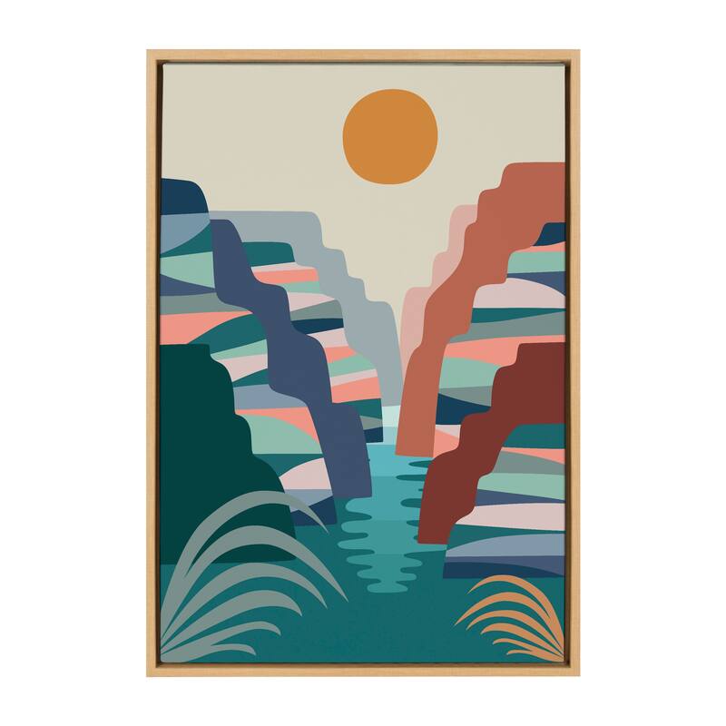 Kate and Laurel Sylvie Grand Canyon Framed Canvas by Rachel Lee