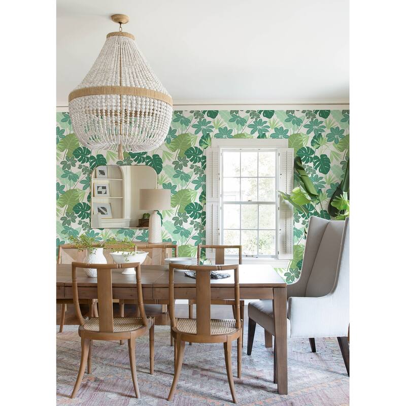 A-Street Prints Medellin Green Rainforest Floor Wallpaper