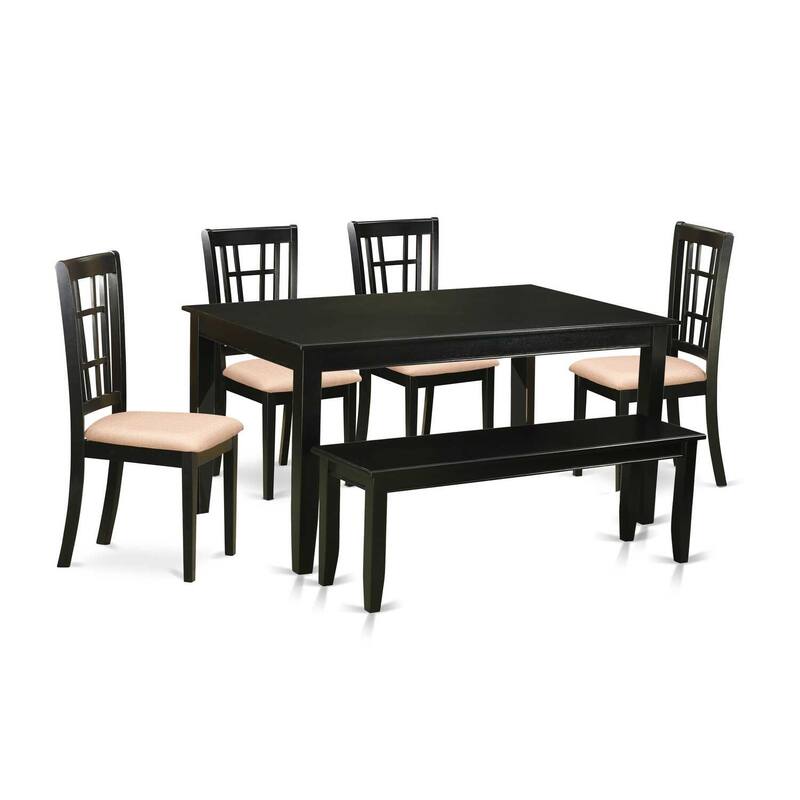 Seaside Dining Set - Kitchen Table & Chairs - 7 Piece Room Set