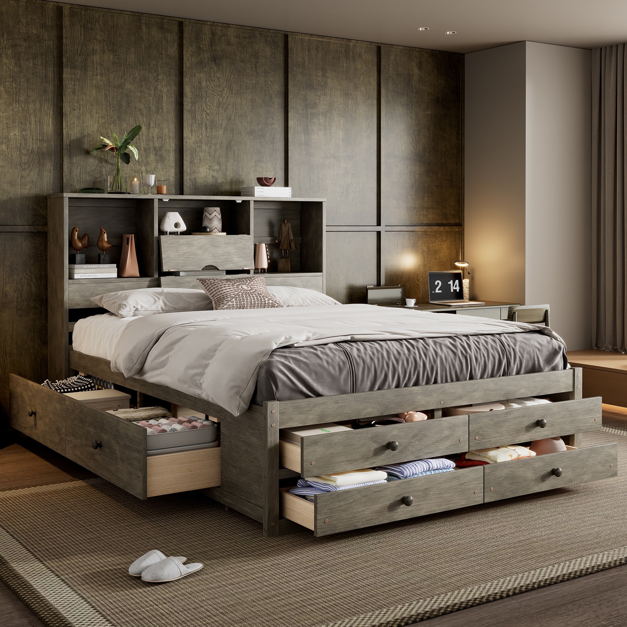 King Size Storage Bed Beds Bed Bath Beyond