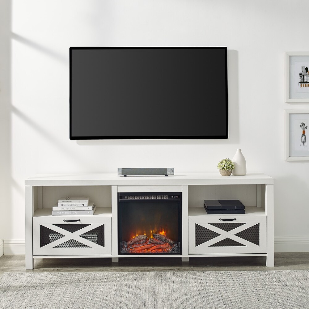 White Fireplace TV Stand - Bed Bath & Beyond