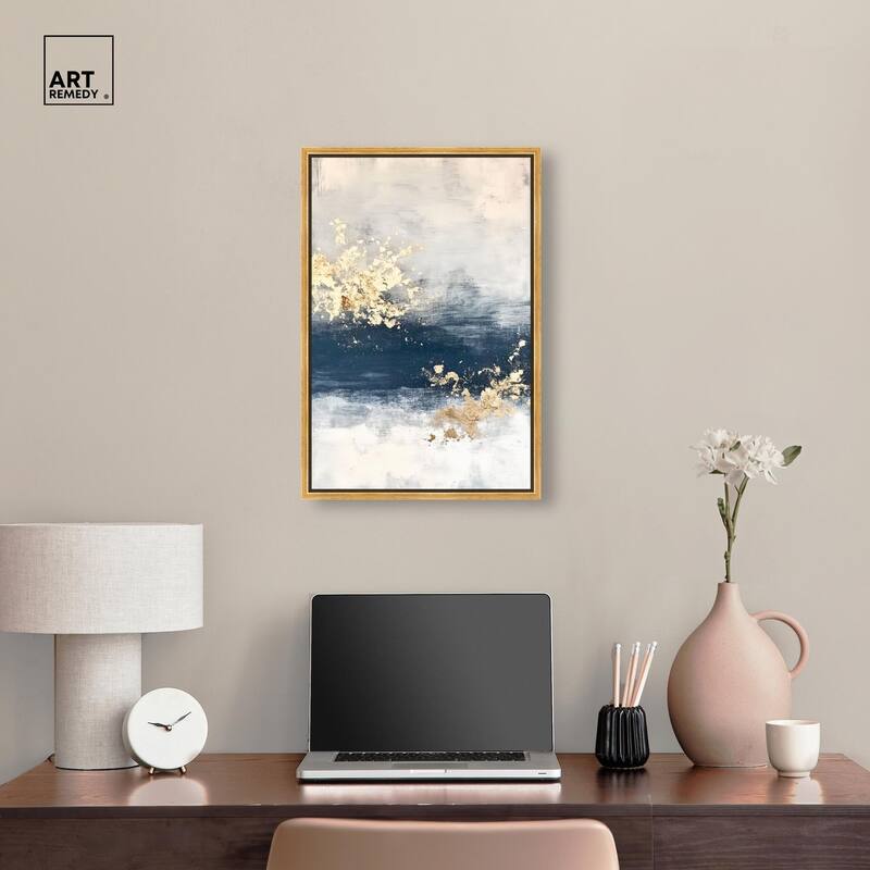 Ocean's Gold Hues I Canvas by Art Remedy