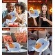 preview thumbnail 3 of 4, DolliBu Baby Soft Blue Narwhal Stuffed Animal with Pumpkin Decor - 11.75 inches