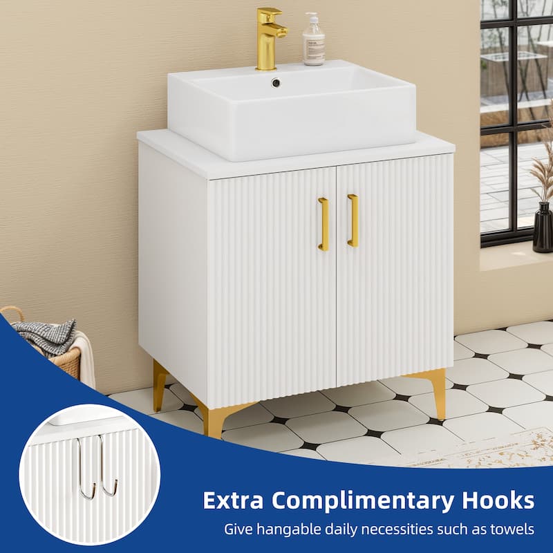 Moasis 24 Inch/30Inch Bathroom Vanity Storage Cabinet Vanity with Counter Top Sink