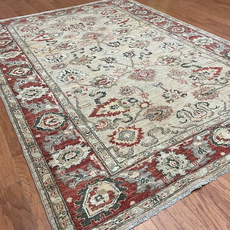 HERAT ORIENTAL Handmade Oushak Wool Rug - 6'1" x 8'8"