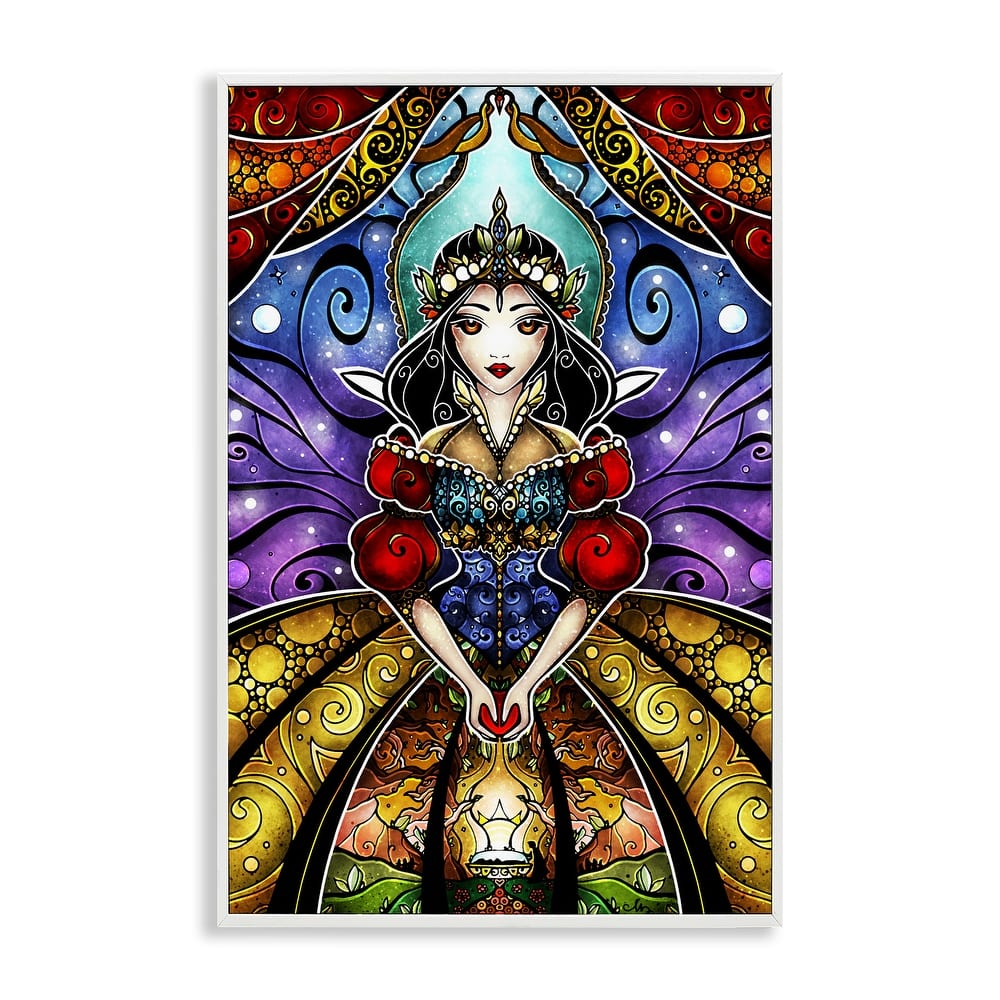 Stupell Nouveau Princess Portrait Framed Giclee Art Design By Mandie Manzano