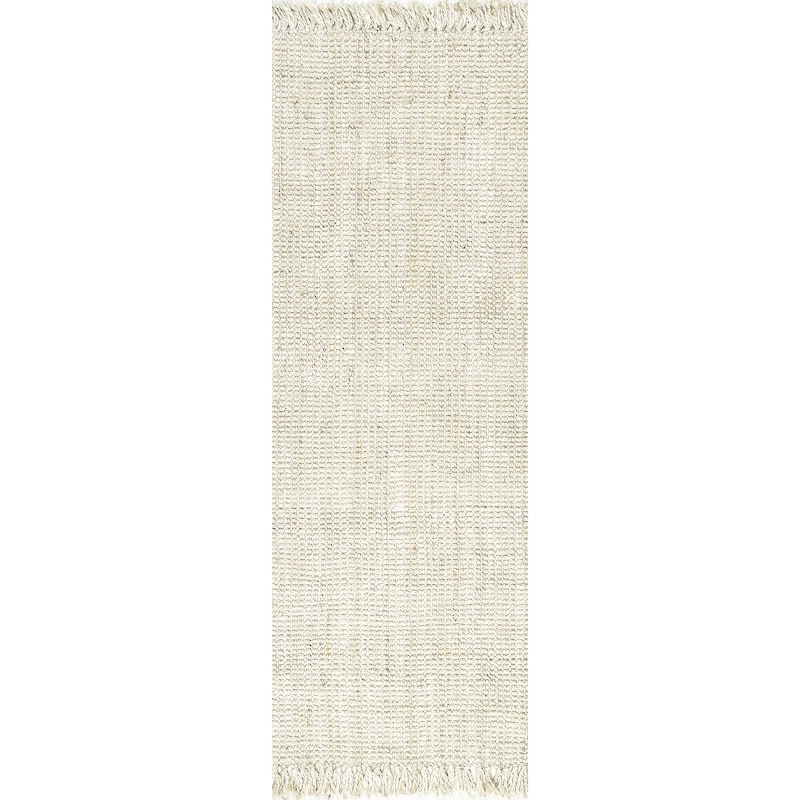 Nuloom Delilah Solid Chunky Jute Tassel Area Rug