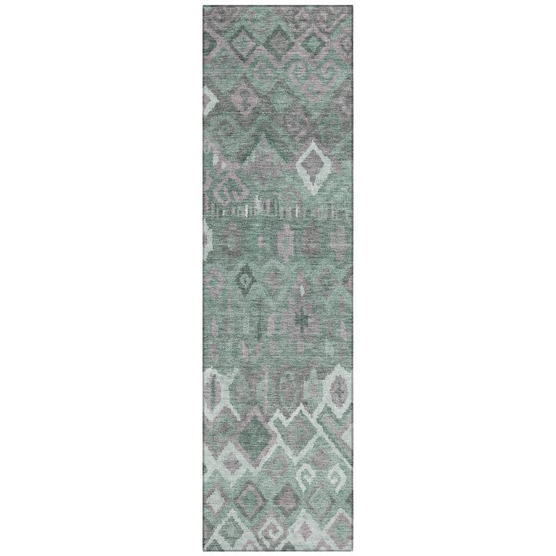 Machine Washable Indoor/ Outdoor Boho Moroccan Chantille Rug