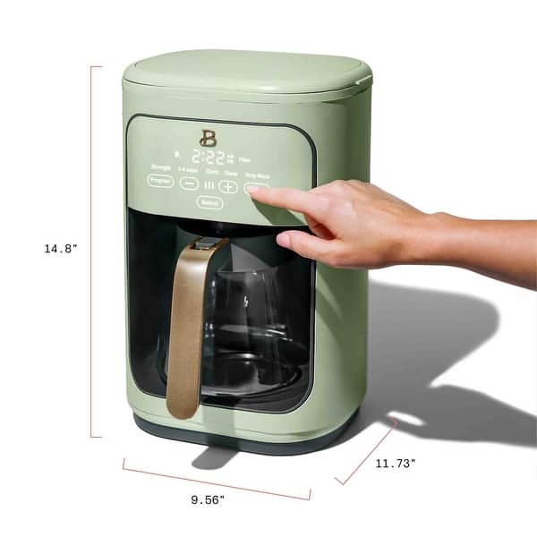 dimension image slide 0 of 6, 14 Cup Programmable Touchscreen Coffee Maker