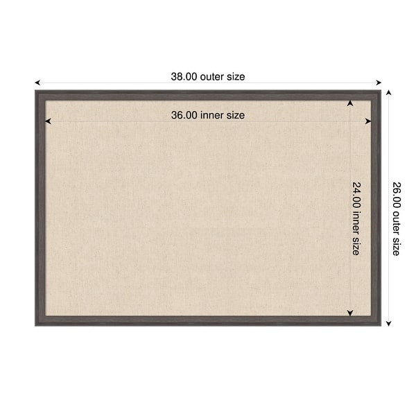 dimension image slide 2 of 91, Amanti Art Framed Fabric Pinboard Natural Linen Printed Bulletin Board