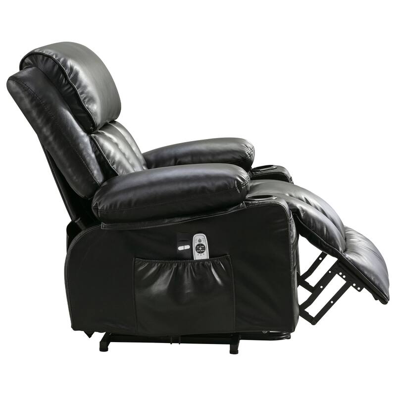Power Electric Massage Lift Lounge Chair, For The Elderly, With Heating And Vibration Functions,Fleece Leather With USB