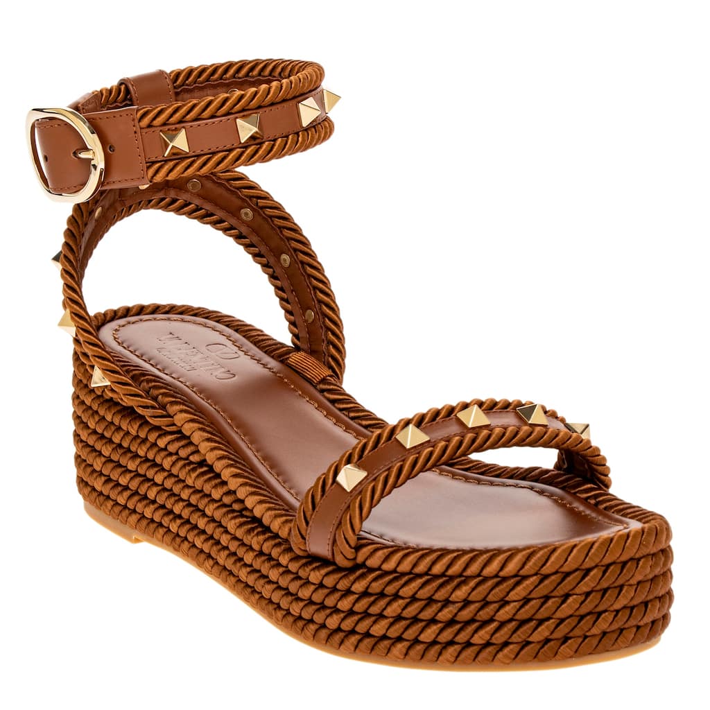 Valentino Rockstud Torchon Platform Sandals