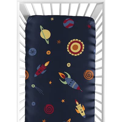 Sweet Jojo Designs Space Galaxy Fitted Crib Sheet