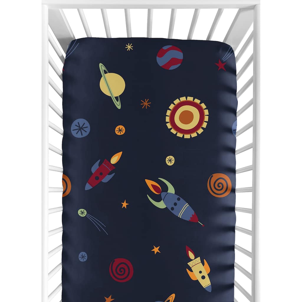 Sweet Jojo Designs Space Galaxy Fitted Crib Sheet