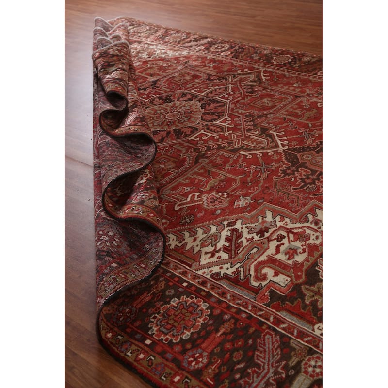 Vegetable Dye Heriz Persian Living Room Area Rug Wool Hand-knotted - 9'6" x 12'10"
