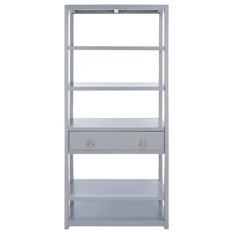 SAFAVIEH Johni 1-Drawer 5-Shelf Etagere Bookcase. - 32"W x 18"D x 70"H