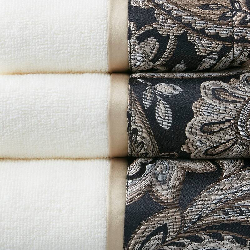 6-Piece Cotton Jacquard Towel Set - N/A