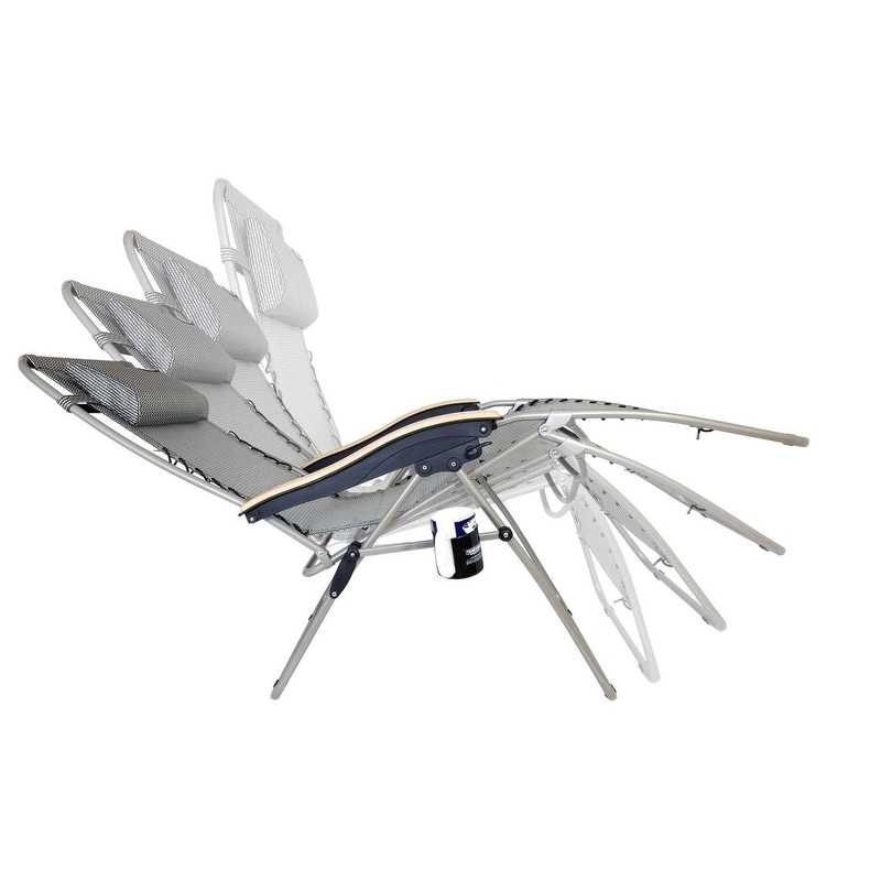 TravelChair Zero Gravity Reclining Lounge Chair Salt Pepper On