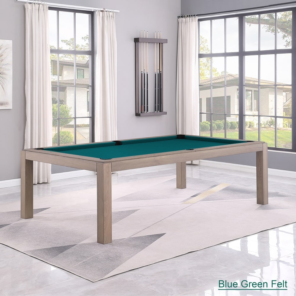 Olivia GreyWash Ash 7ft Billiard Slate Pool Table with dining top